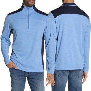 Brooks Brothers Colorblock Half Zip Pullover Men's XL Blue Active Athletic NWOT